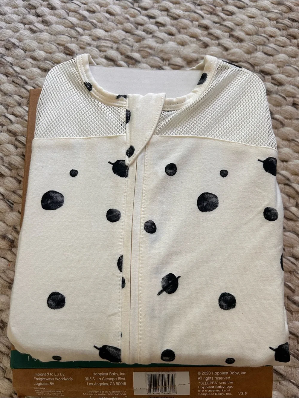 Happiest Baby Sleepea 5-Second Swaddle Organic Cotton Large 4-6 Months New
